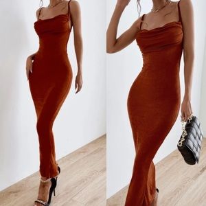 Tie back backless bodycon dress
